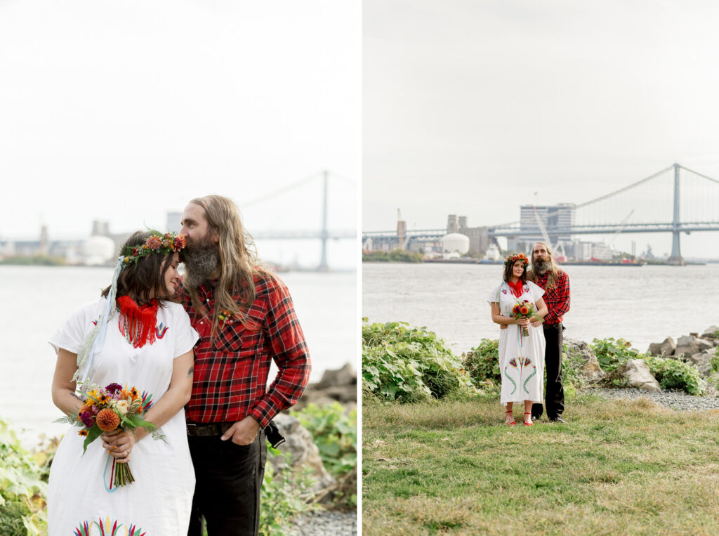 Newlyweds celebrate their intimate elopement in Philadelphia